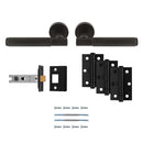 Serozzetta Lagos Latch Pack - Ultimate Door Pack - Matt Black - UDP010MB/INTB - Choice Handles