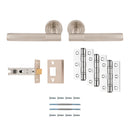 Serozzetta Lagos Latch Pack - Ultimate Door Pack - Satin Nickel - UDP010SN/INTB - Choice Handles