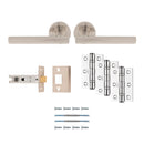 Carlisle Brass - Faro Latch Pack - Ultimate Door Pack - Satin Nickel - UDP011SN/INTB - Choice Handles