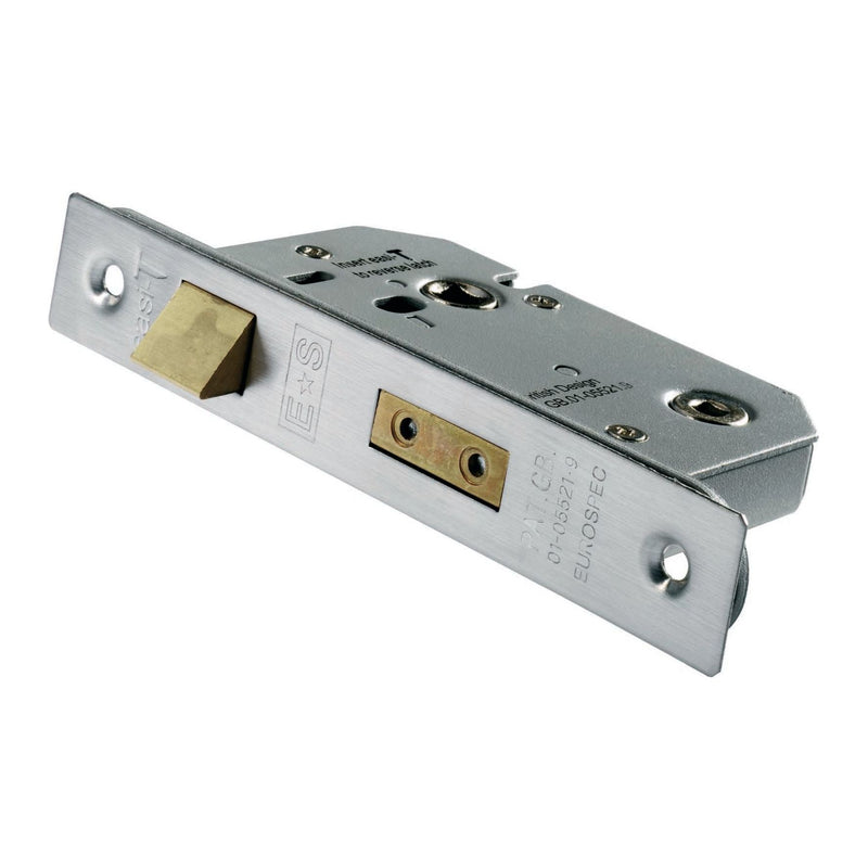 Eurospec - Bathroom Sashlock 76mm - Satin Stainless Steel - URBS5030SSS - Choice Handles