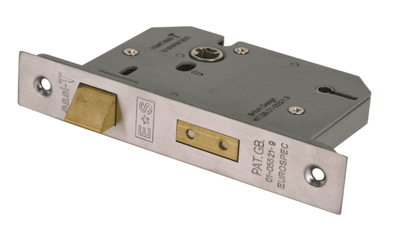 Eurospec - Universal Replacement 3 Lever Sashlock 76mm - Satin Stainless Steel - URLS5330SSS