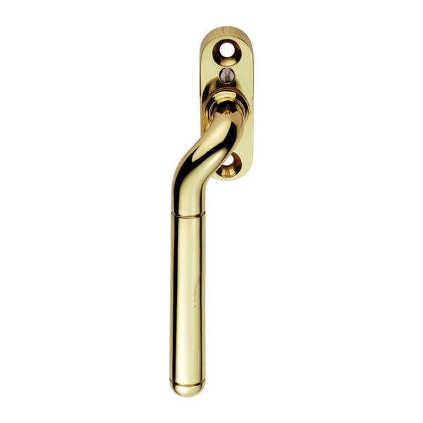 Carlisle Brass - Cranked Locking Espag. Handle Left Hand 110mm - Polished Brass - V1008LH