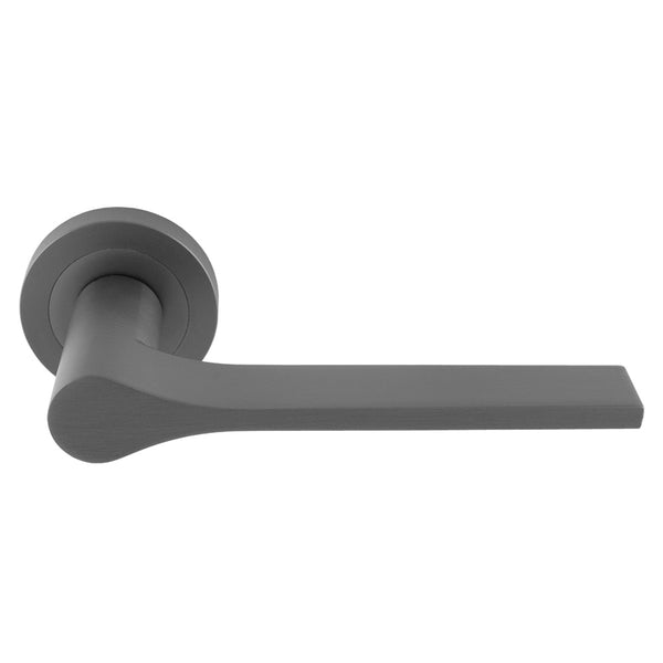 Manital Vela Lever On Round Rose - Anthracite - VV5ANT - Choice Handles