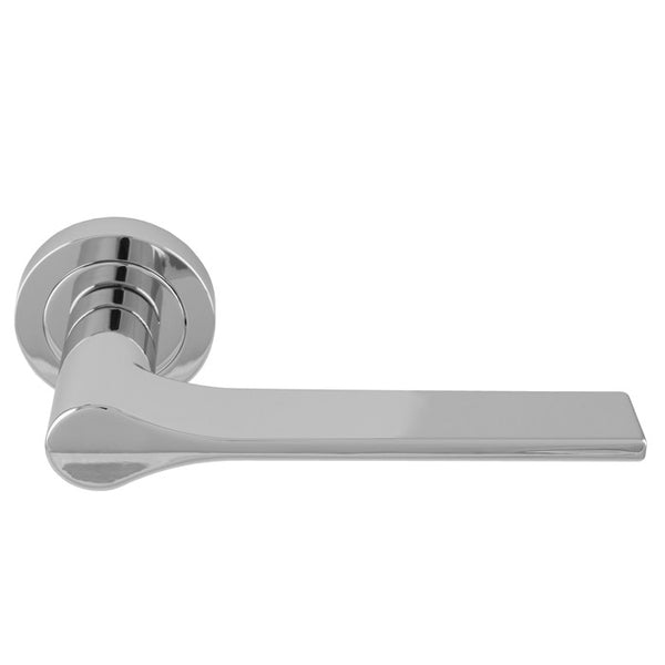 Manital Vela Lever On Round Rose - Polished Chrome - VV5CP - Choice Handles