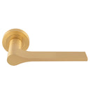 Manital Vela Lever On Round Rose - Satin Brass - VV5SB - Choice Handles