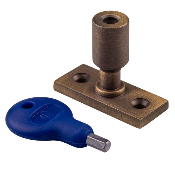 Carlisle Brass - Locking Casement Stay Pin - Antique Brass - WF17AB - Choice Handles