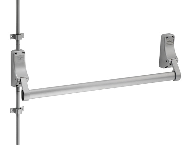 Eurospec - Pushbar Panic Bolt With Dogging Function C/W Vertical Rods - Silver - XDB5760SV