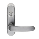 Eurospec - Narrow Style (Handle) External Locking Attachment C/W Cylinder - Silver - XSA5003SV - Choice Handles