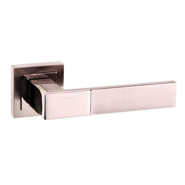 Atlantic - Senza Pari Casalli Designer Lever on Square Rose - Satin Nickel/Polished Nickel - SPC231SNNP - Choice Handles