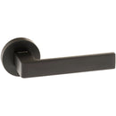 Atlantic - Forme Asti Designer Lever on Minimal Round Rose - Matt Black - FMR254MB - Choice Handles