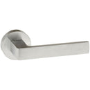 Atlantic - Forme Asti Designer Lever on Minimal Round Rose - Satin Chrome - FMR254SC - Choice Handles