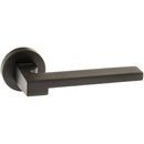 Atlantic - Forme Ginevra Designer Lever on Minimal Round Rose - Matt Black - FMR430MB - Choice Handles