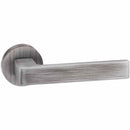 Atlantic - Forme Asti Designer Lever on Minimal Round Rose - Urban Graphite - FMR254UG - Choice Handles
