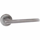 Atlantic - Forme Boston Designer Lever on Minimal Round Rose - Urban Graphite - FMR422UG - Choice Handles
