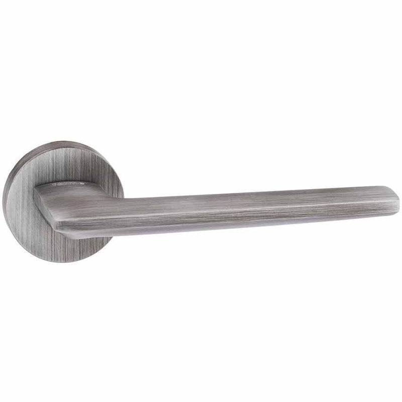 Atlantic - Forme Boston Designer Lever on Minimal Round Rose - Urban Graphite - FMR422UG - Choice Handles