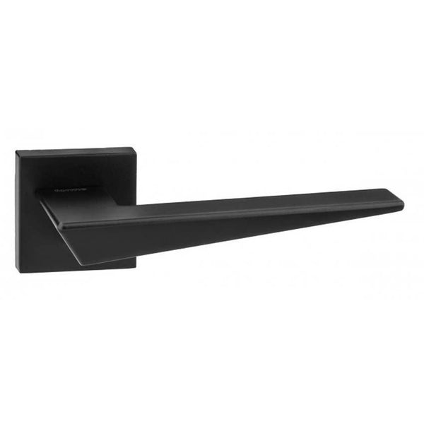 Atlantic Forme Naxos Designer Lever on Minimal Square Rose - Matt Black - FMS215MB - Choice Handles