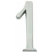 Jedo 60mm Satin Chrome Pinfix Numeral 1" - JSC-1 - Choice Handles