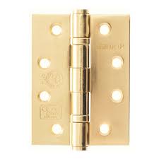 Atlantic Ball Bearing Hinges Grade 13 Fire Rated 4" x 3" x 3mm - Polished Brass - AH1433EB - Pair - Choice Handles