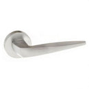 Atlantic - Forme Foglia Designer Lever on Minimal Round Rose - Satin Chrome - FMR272SC - Choice Handles