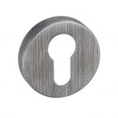 Atlantic Forme Euro Escutcheon on Minimal Round Rose - Urban Graphite - FMREUG - Choice Handles