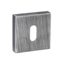 Atlantic Forme Key Escutcheon on Minimal Square Rose - Urban Graphite - FMSKUG - Choice Handles