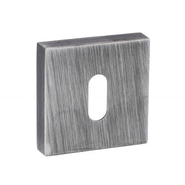 Atlantic Forme Key Escutcheon on Minimal Square Rose - Urban Graphite - FMSKUG - Choice Handles