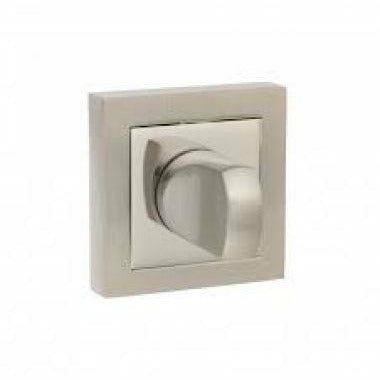 Atlantic Senza Pari WC Turn and Release on Square Rose - Satin Nickel/Polished Nickel - SPCWCSNNP - Choice Handles
