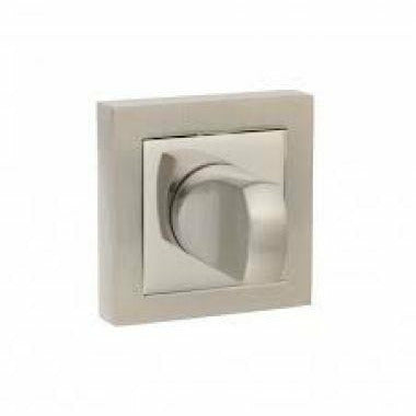 Atlantic Senza Pari WC Turn and Release on Square Rose - Satin Nickel/Polished Nickel - SPCWCSNNP - Choice Handles
