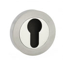 Atlantic Senza Pari Euro Escutcheon on Round Rose - Satin Nickel/Nickel Plate - SPMESCESNNP - Choice Handles