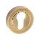 Atlantic Senza Pari Euro Escutcheon on Round Rose - Weathered Antique Bronze - SPMESCEWAB - Choice Handles