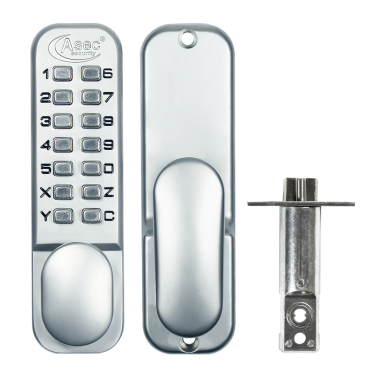 ASEC AS2300 Series Digital Lock With Optional Holdback - Satin Chrome - Choice Handles
