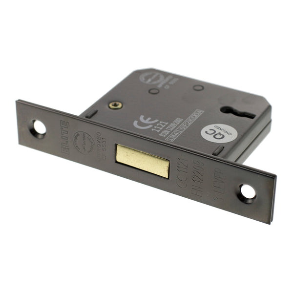 Atlantic 3 Lever Key Deadlock [CE] 2.5" 63mm - Black Nickel - ALKDEAD3LK25BN - Choice Handles