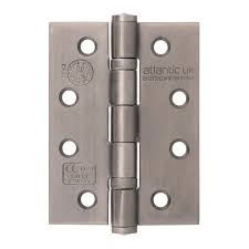 Atlantic Ball Bearing Hinges Grade 13 Fire Rated 4" x 3" x 3mm - Matt Gun Metal - AH1433MBN - Pair - Choice Handles