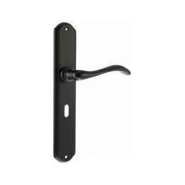 Atlantic Valence Solid Brass Key Lever on 250mm Back plate - Matt Black - FBP138KMB - Choice Handles