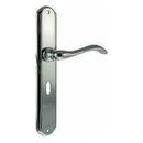 Atlantic Forme Valence Solid Brass Key Lever on 250mm Backplate - Polished Chrome -FBP138KPC - Choice Handles