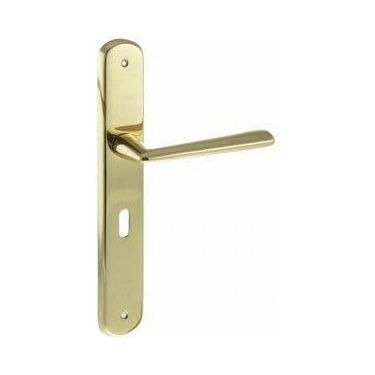 Atlantic Forme Brigette Solid Brass Key Lever on 245mm Back plate - Polished Brass - FBP193KPB - Choice Handles