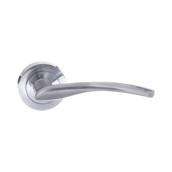 Atlantic - STATUS Arizona Lever on Round Rose - Satin Chrome - S22RSC - Choice Handles