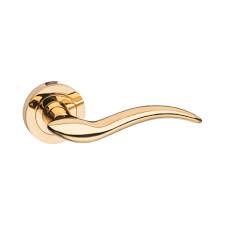 Atlantic - Mediterranean Barcelona Lever on Round Rose - Polished Brass - M86BP - Choice Handles