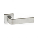 Atlantic - Forme Monza Designer Lever on Minimal Square Rose - Satin Chrome - FMS413SC - Choice Handles