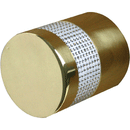 Swarovski Crystal Cylindrical Mortice Furniture - Polished Brass - 2012PB-SILVER - Choice Handles