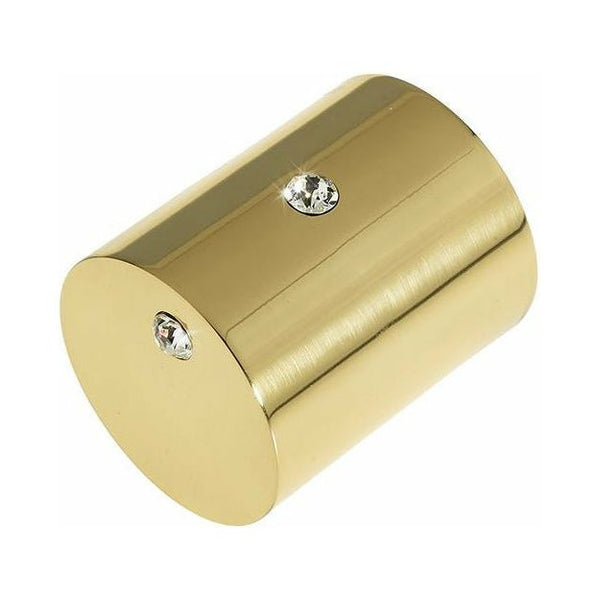 Swarovski Crystal Cylindrical Mortice Furniture - Polished Brass - 2014PB - Choice Handles
