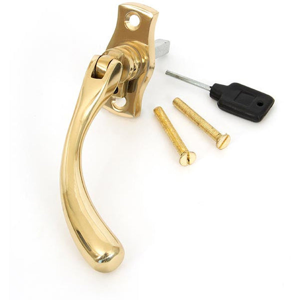 From The Anvil - Peardrop Espag - RH - Polished Brass - 20419R - Choice Handles