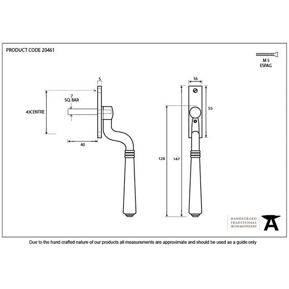 From The Anvil - Teardrop Espag - Electro Brass - 20461 - Choice Handles