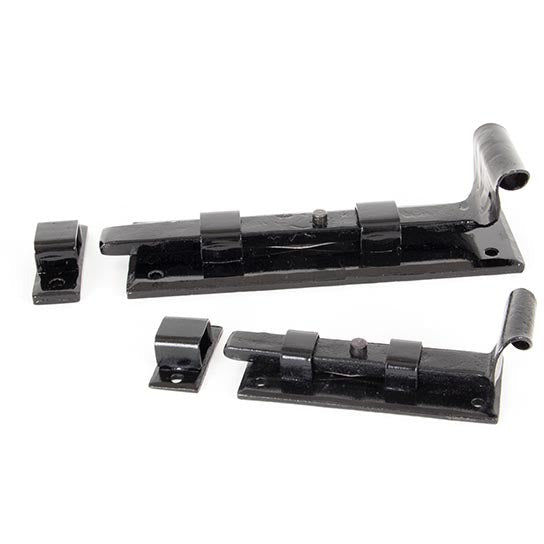 From The Anvil - 4" Straight Door Bolt - Black - 33013 - Choice Handles