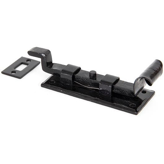 From The Anvil - 4" Cranked Door Bolt - Black - 33014 - Choice Handles