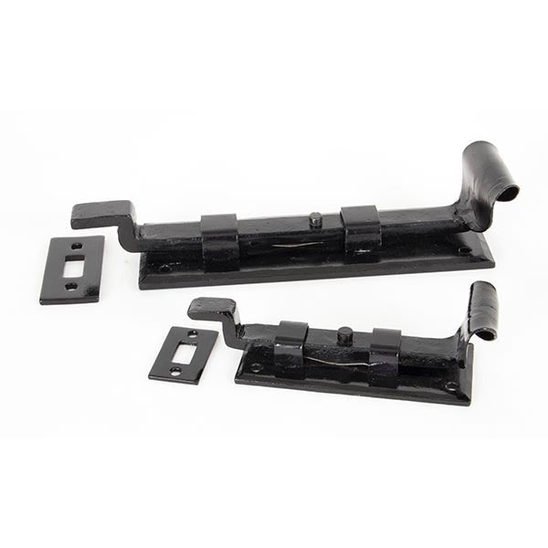 From The Anvil - 6" Cranked Door Bolt - Black - 33016 - Choice Handles
