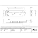 From The Anvil - 6" Cranked Door Bolt - Black - 33016 - Choice Handles