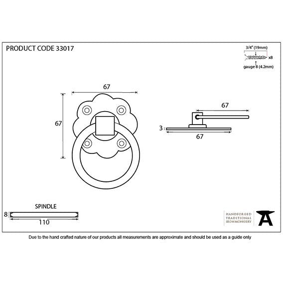 From The Anvil - Turn Handle Set - Black - 33017 - Choice Handles