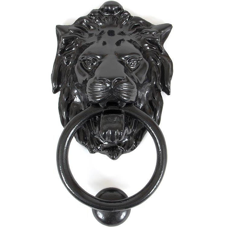 From The Anvil - Lion Head Door Knocker - Black - 33018 - Choice Handles