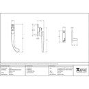 From The Anvil - Night-Vent Locking Peardrop Fastener - RH - Beeswax - 33022 - Choice Handles